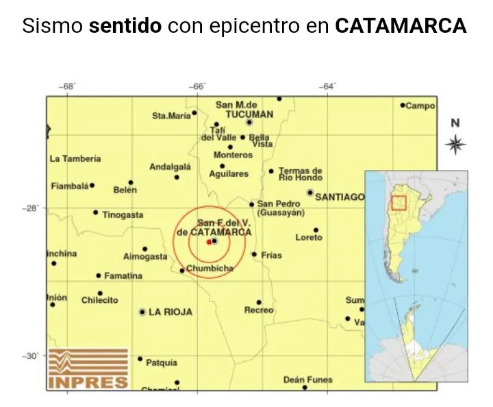 Preocupación en Catamarca: registran ocho temblores en un solo día con el mismo&nbsp;epicentro