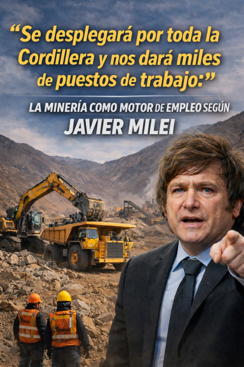  “Se desplegará por toda la Cordillera y nos dará miles de puestos de trabajo”: la minería como motor de empleo según Javier&nbsp;Milei